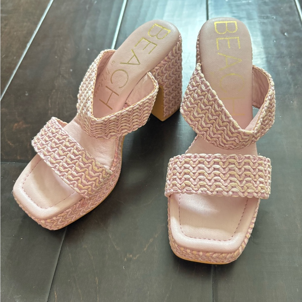 Matisse pink woven heels